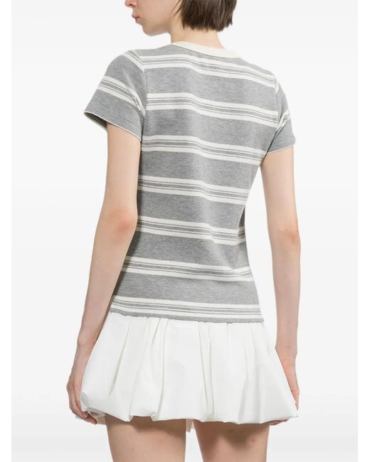 AAPE BY A BATHING AP Gray Striped T-Shirt