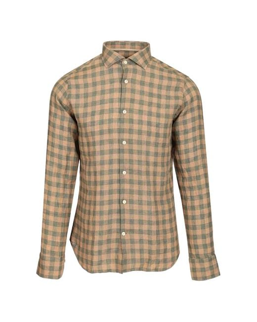 Al Duca D'aosta Natural Gingham-Check Shirt for men