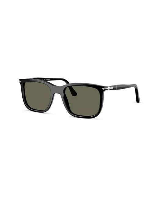 Persol Black Renzo Rectangle-Frame Sunglasses