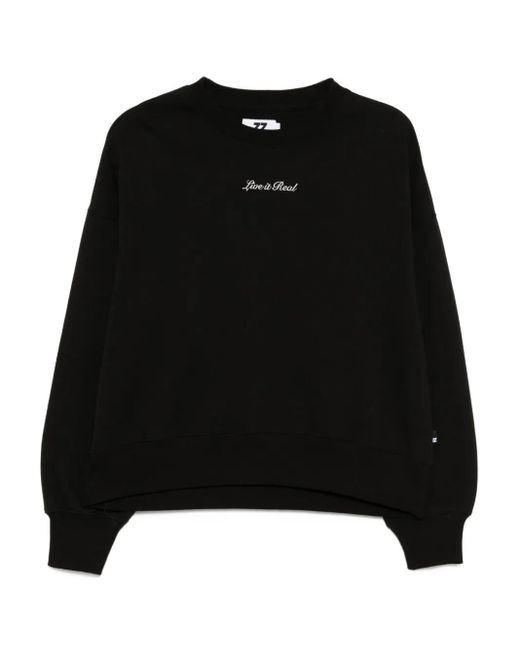 Izzue Black Graphic-Print Sweatshirt