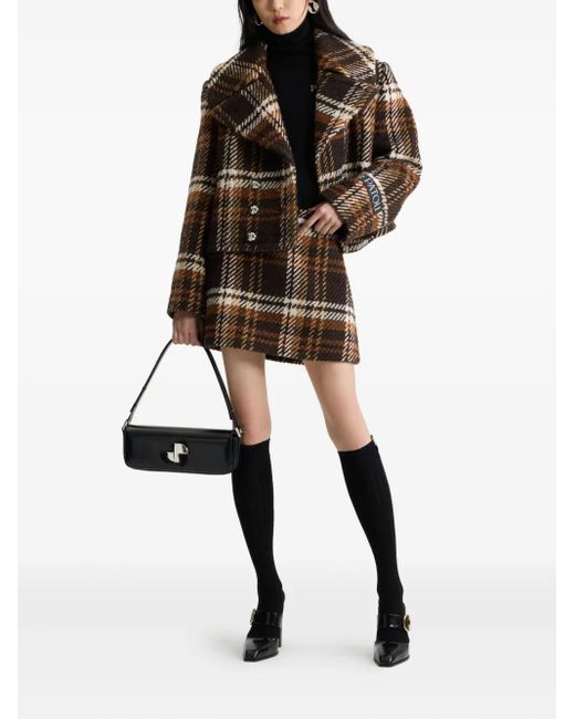 Patou Black Plaid Double-Breasted Jacket