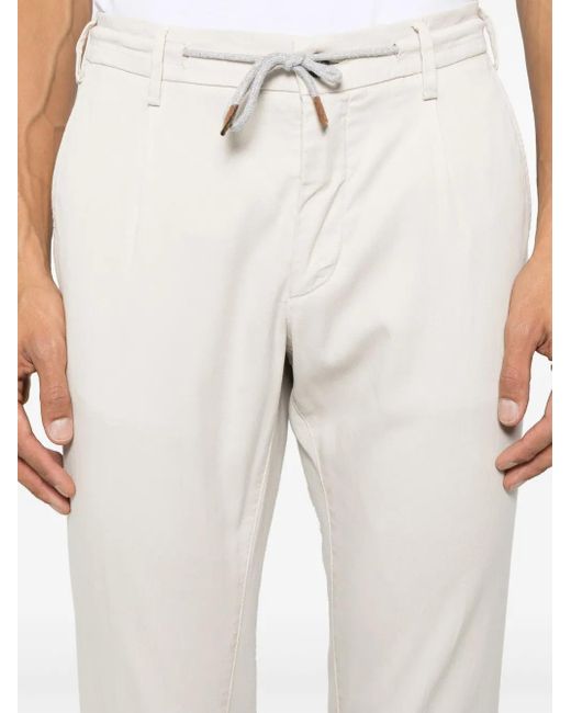 Eleventy White Tapered Chinos for men