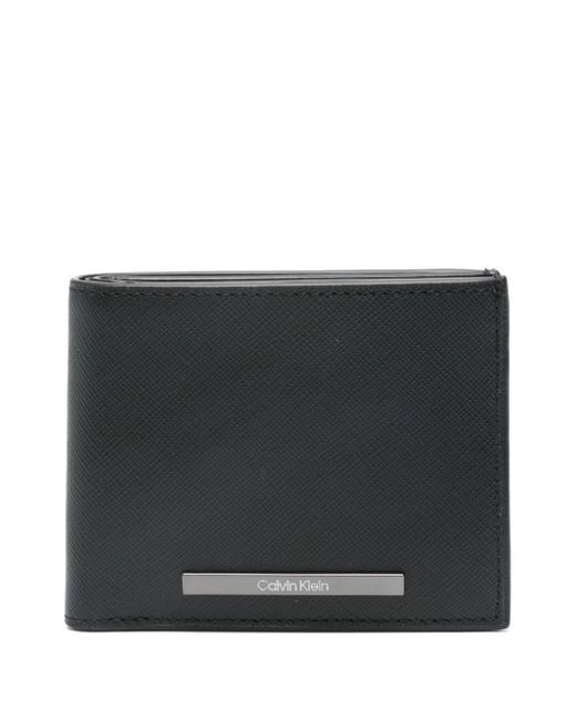 Calvin Klein Black Logo-plaque Bi-fold Wallet for men