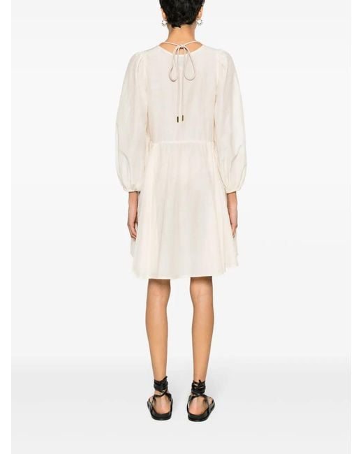 Pinko Flared Jurk in het White