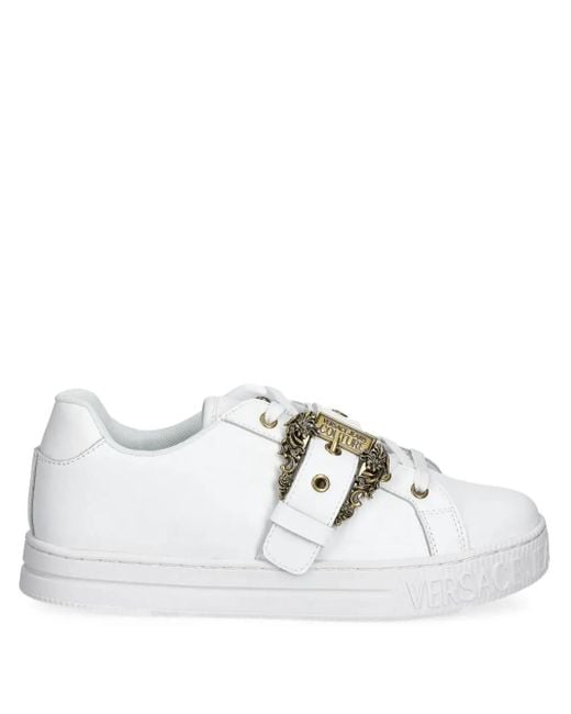 Versace Jeans Couture White Leather Sneakers