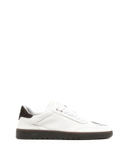 PIUMESTUDIO White Panelled Leather Sneakers for men