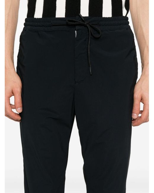 PT Torino Black Drawstring-waist Tapered Trousers for men