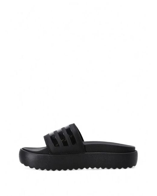 Adidas White Platform Slides
