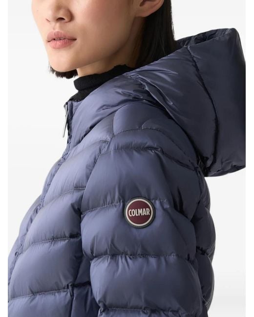 Colmar Blue Hooded Padded Coat