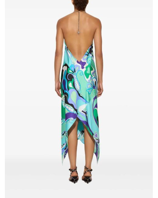 Emilio Pucci ホルターネック ドレス Blue