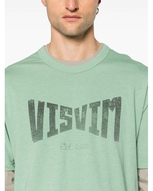 メンズ Visvim Heritage ロゴ Tシャツ Green