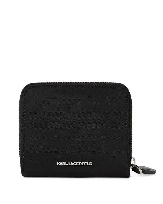 Cartera con cremallera en el contorno Karl Lagerfeld de color Black