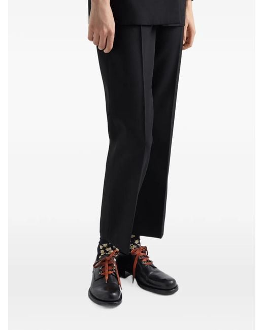 Prada Black Compact Gabardine Pants