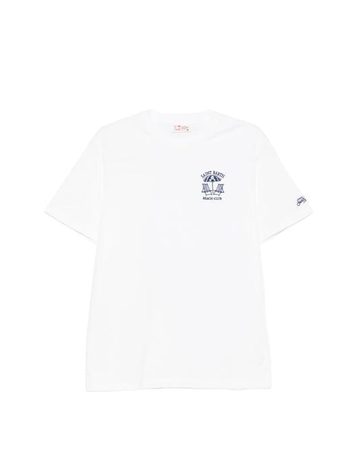 Mc2 Saint Barth White Graphic-Print T-Shirt for men