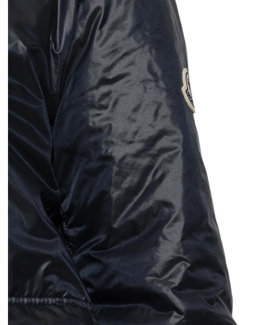 Moncler Blue Lanset Logo-Patch Jacket