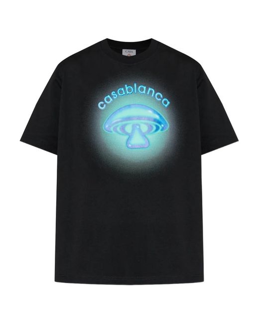 Casablanca Black Airbrush Mushroom T-Shirt for men
