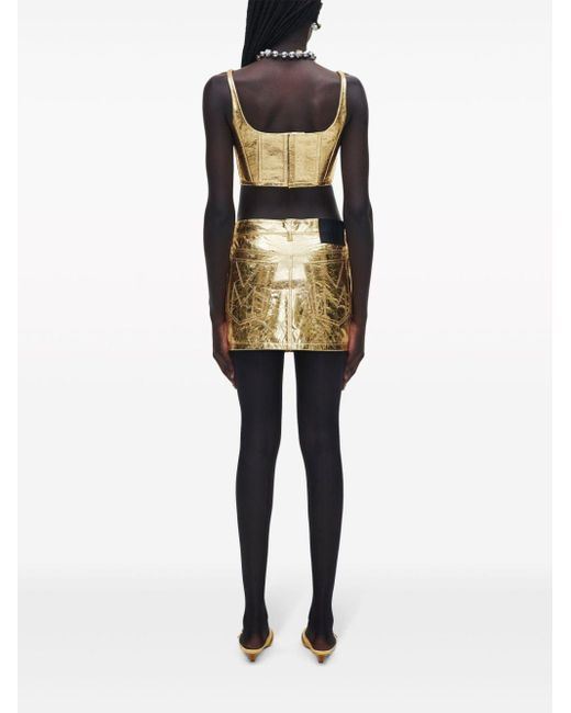 Minijupe à taille mi-haute Marc Jacobs en coloris Metallic