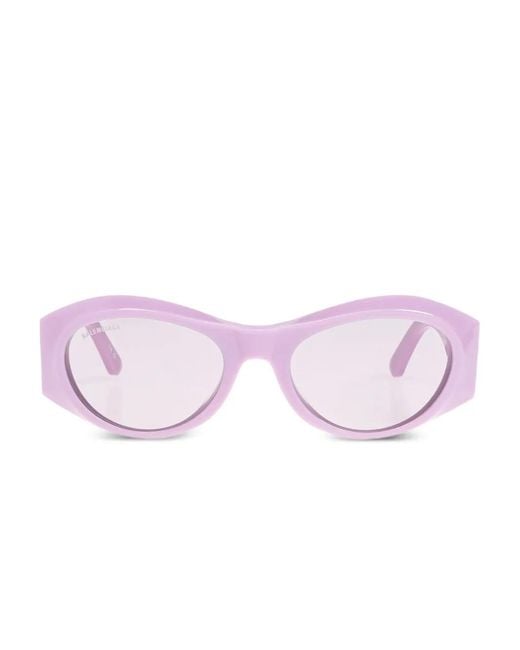 Balenciaga Pink Oval-Frame Sunglasses