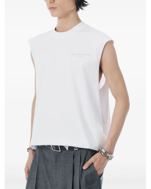 Alexander Wang White Cropped Tank Top for men