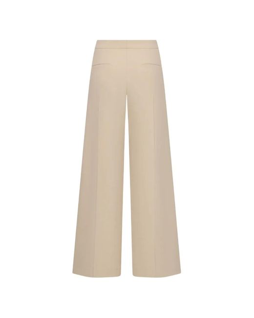 Seductive Natural Button-Detail Palazzo Pants