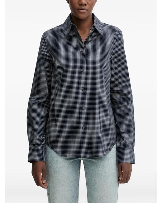 Miss Sixty Gray Checked Buttoned Shirt