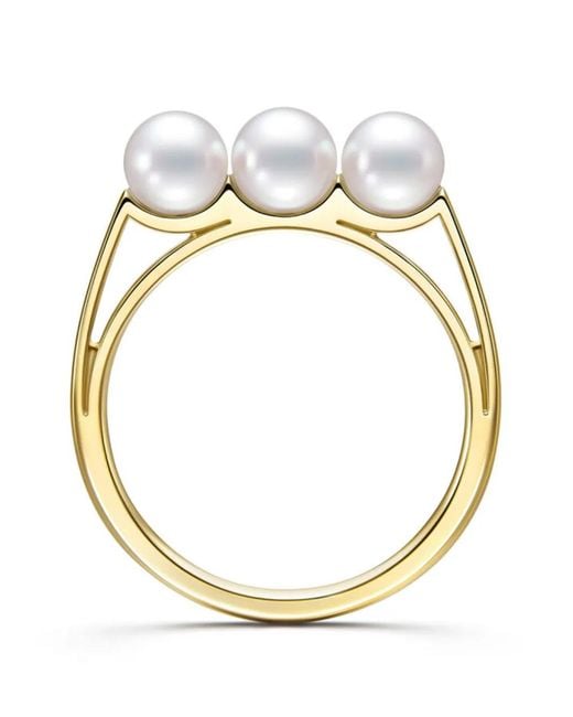 Tasaki Metallic Balance Light Ring Mit Perlen