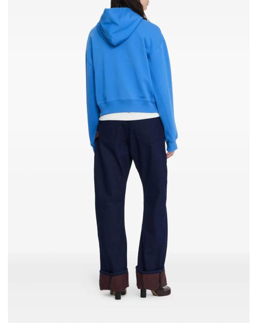 J.W. Anderson Blue Logo-Embroidered Hoodie