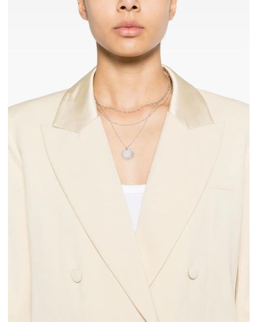 Ba&sh Blazer Met Dubbele Rij Knopen in het Natural