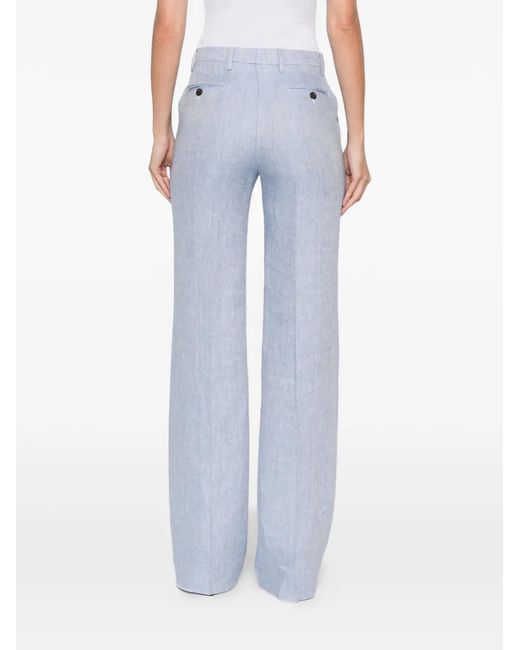 Etro Blue Linen Pants