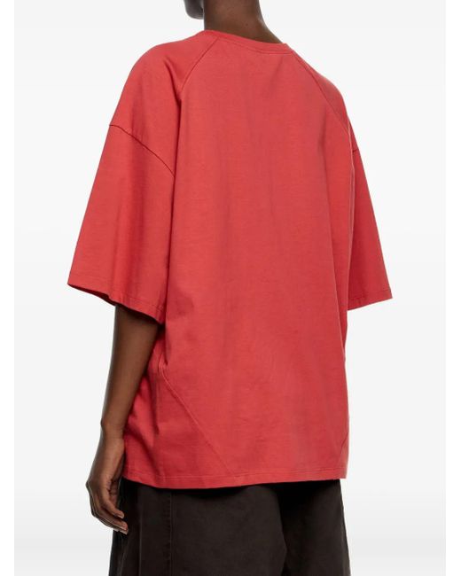 Bimba Y Lola Red Crew-Neck T-Shirt