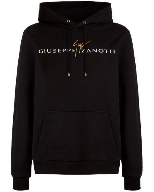 Felpa Con Cappuccio di Giuseppe Zanotti in Black da Uomo