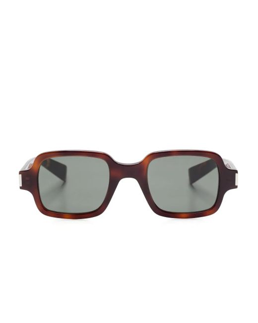Saint Laurent Gray Tortoiseshell-Effect Sunglasses
