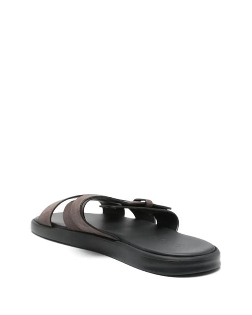Doucal's Brown Leather Sandals for men