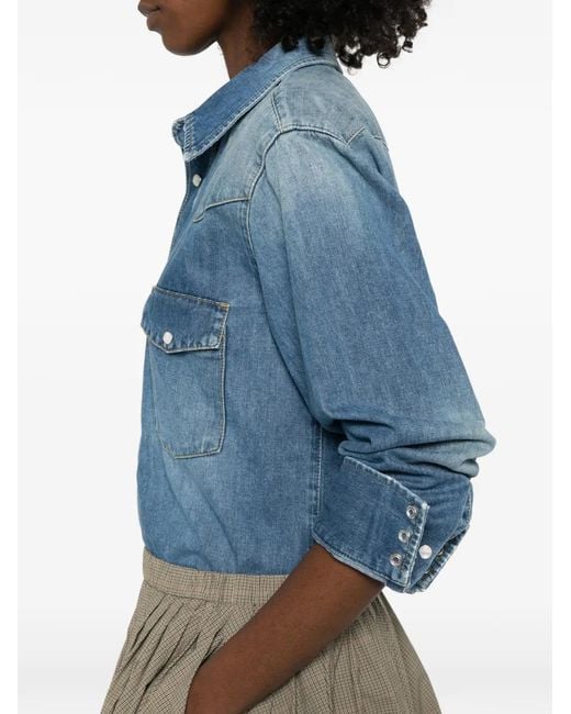 6397 Blue Denim Pocket Shirt