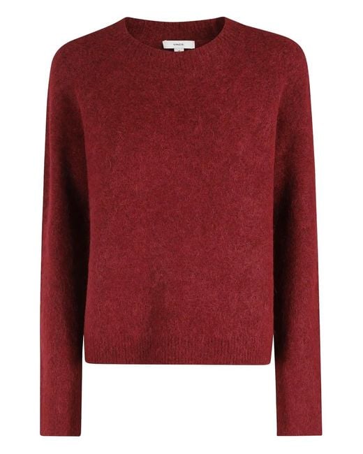 Vince Red Crew-Neck Sweater