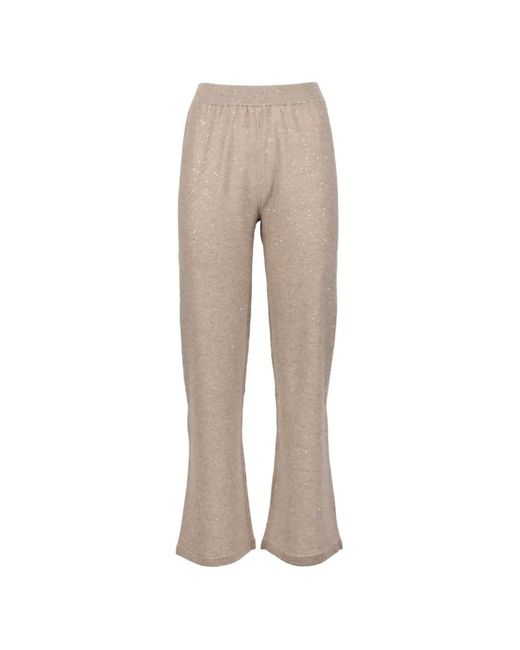 Marella Natural Emme Flared-Leg Trousers
