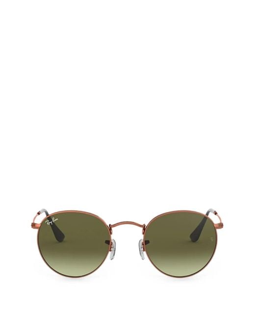 Ray-Ban Green Round-Frame Sunglasses