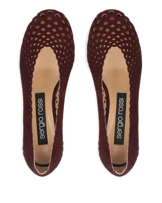 Sergio Rossi Brown 50Mm Leather Pumps