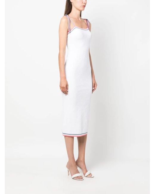 Fendi White Ff Midi Dress