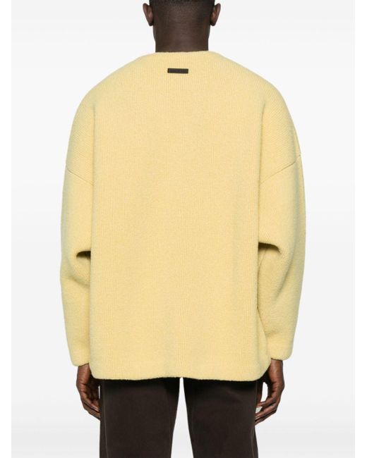 Fear Of God Yellow Knitted Bouclé Jumper for men