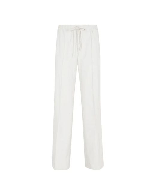 DUNO White Drawstring Trousers