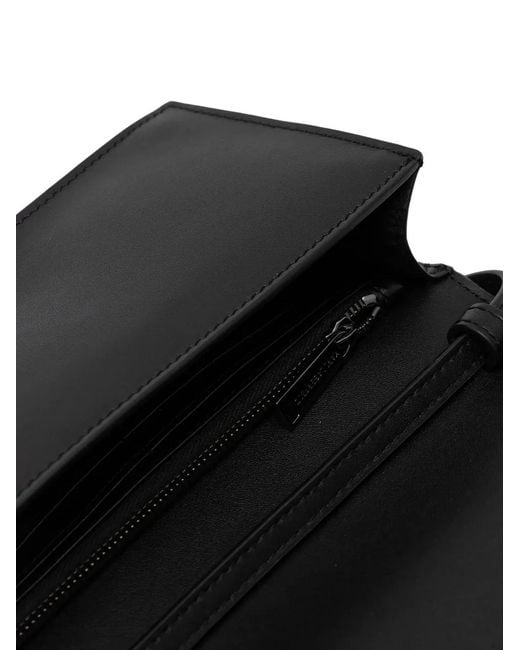 Karl Lagerfeld Black Studded-Logo Cross Body Bag