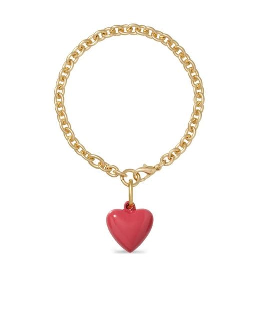 Roxanne Assoulin White The Mini Puffy Heart-Charm Bracelet