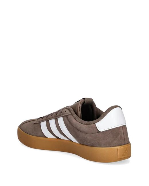 Adidas Brown Logo-Detail Lace-Up Sneakers for men