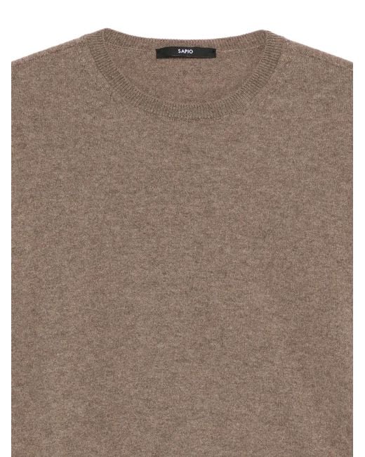 SAPIO Brown Crew-Neck Sweater