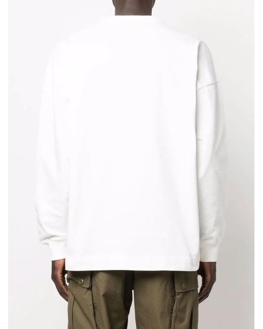 DIESEL White Graphic-Print Cotton Sweatshirt for men