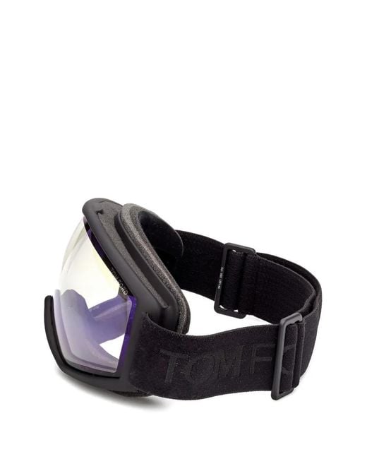Tom Ford Blue Mirror-Lens Ski Goggles