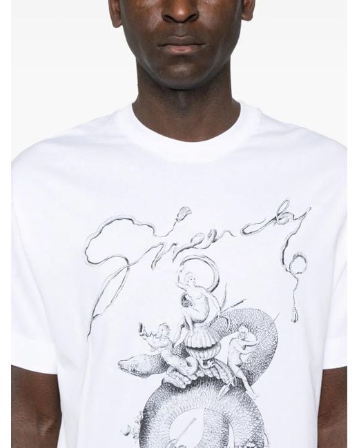メンズ Givenchy プリント Tシャツ White