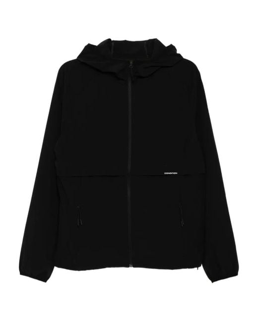 CONDITION WEAR Black Zip-Up Windbreaker for men