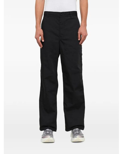 Taion Black Straight-Leg Trousers for men